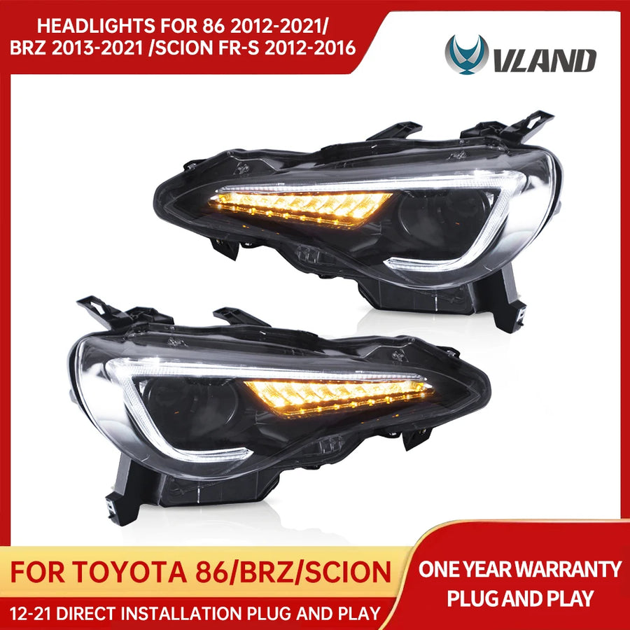 Headlight Dual Projector for Subaru BRZ 12-21 Car Interior Accessory Vland United States