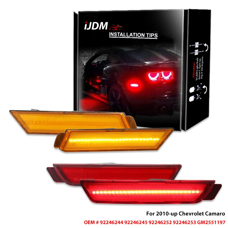 Side Marker LED Lights for Chevy Camaro 2010-15 Car Interior Accessory iJDM