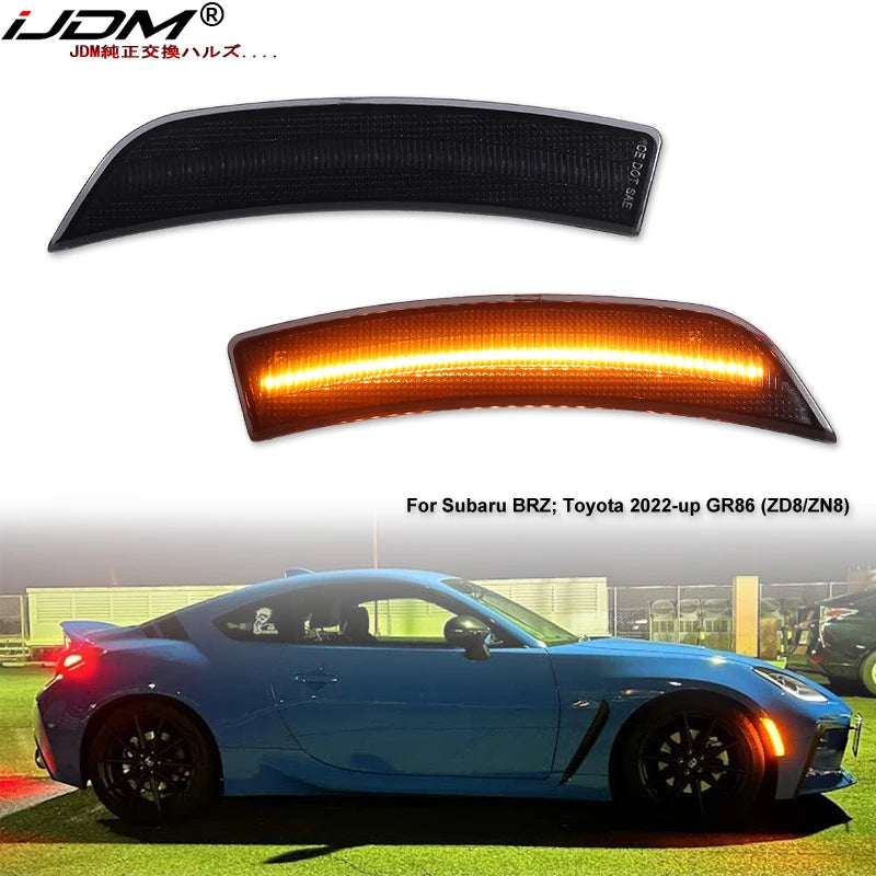 LED Side Marker Smoked Lens For Toyota GR86/BRZ 2022 Car Interior Accessory iJDM
