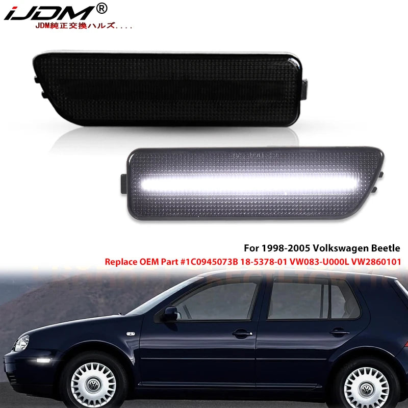 Smoked LED Side Marker Lights for VW Golf MK4 1999-2005 LED Ambient Light iJDM