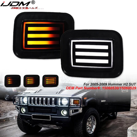 Switchback LED Turn Signal DRL For Hummer H2 2002-2009 Car Interior Accessory iJDM