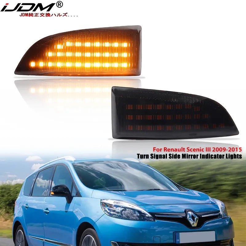 Mirror Signal Dynamic Amber for Renault Megane 2008-2016 Car Interior Accessory iJDM