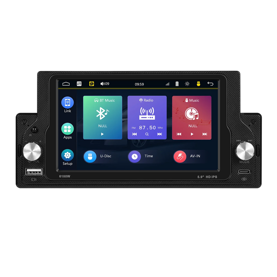 5.9" 1Din Android Auto Car Stereo for Universal Fit Android Head Unit bosstar 5.9''
