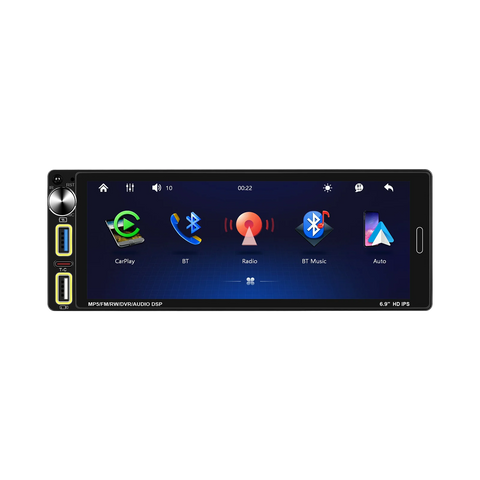 Universal 6.86" 1DIN MP5 Radio with CarPlay and Bluetooth Android Head Unit Bosstar 6.86inch 6290w