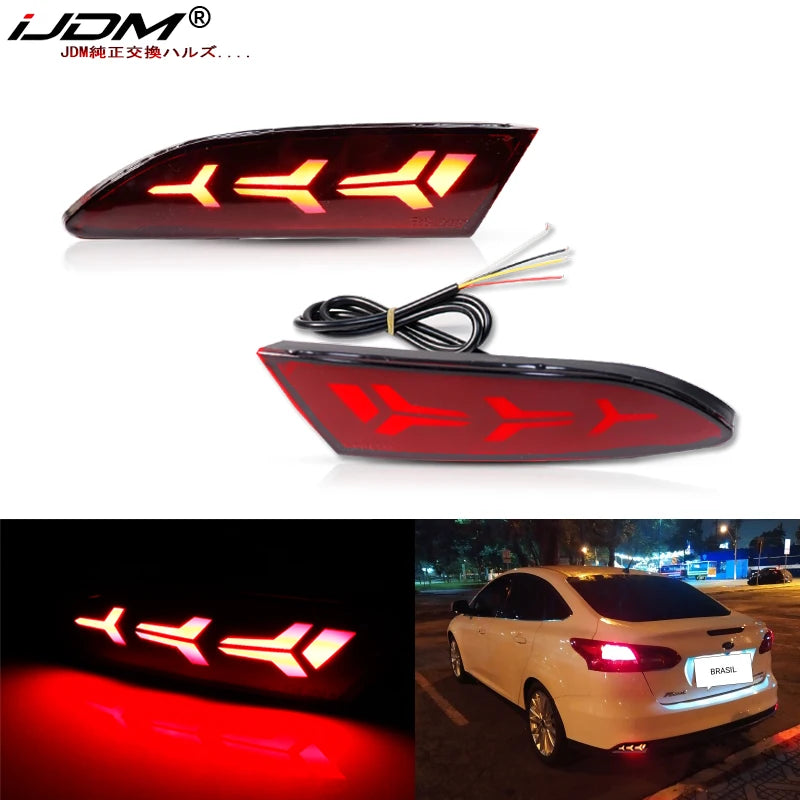 LED Bumper Reflector Light for Ford Focus 3 2011-2014 LED Ambient Light iJDM