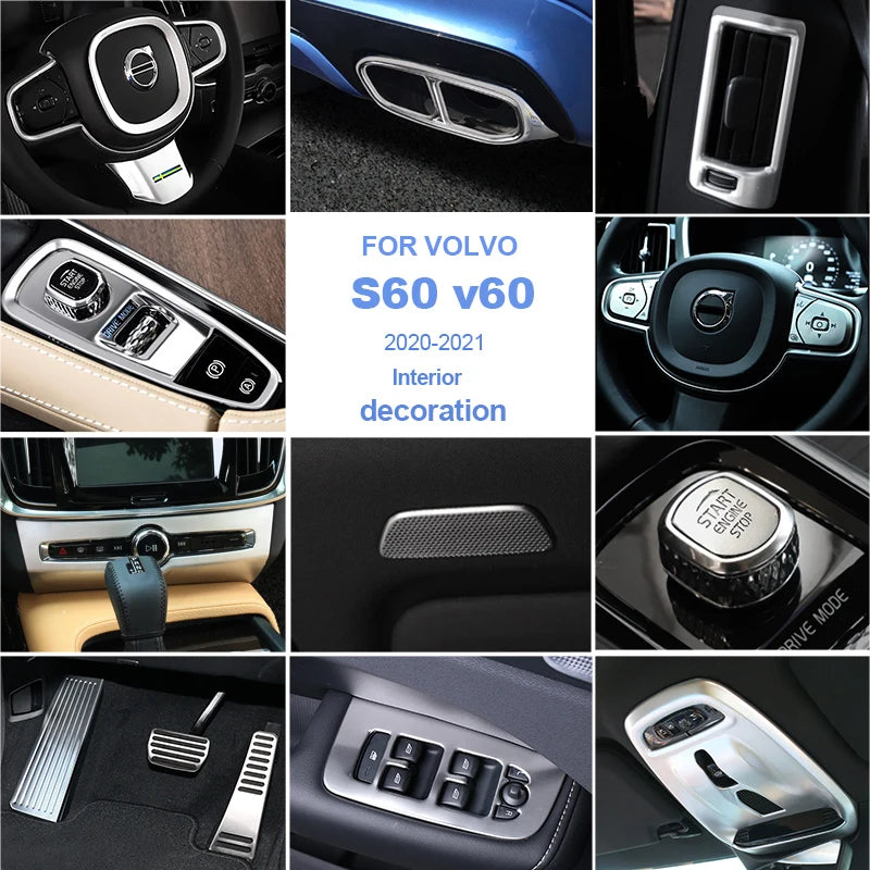 Interior ABS Trim Stripe Kit for Volvo S60 V60 Car Interior Accessory LINGLUYANG