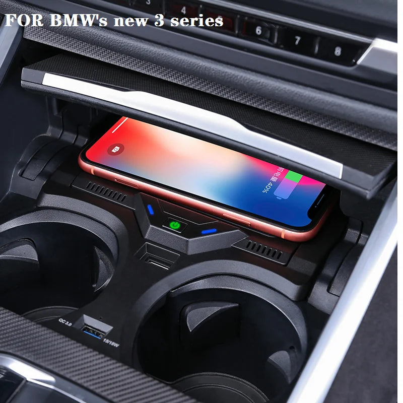 NFC Wireless Charger Plate for BMW 3 Series 2020 Car Interior Accessory LINGLUYANG