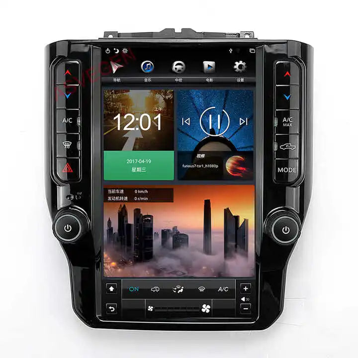 11.5 Inch Tesla Style Radio GPS for Dodge Ram 2019-2024 Android Head Unit OEM 11.5'' 64 g 4 g