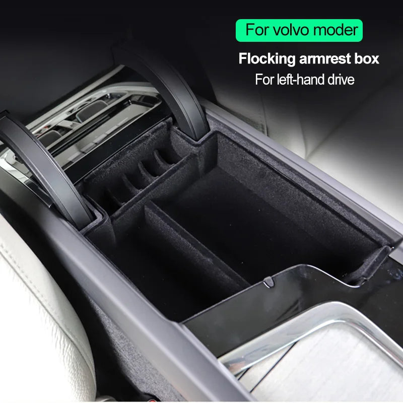 Armrest Storage Organizer ABS Box for Volvo XC60 XC90 S90 Car Interior Accessory LINGLUYANG