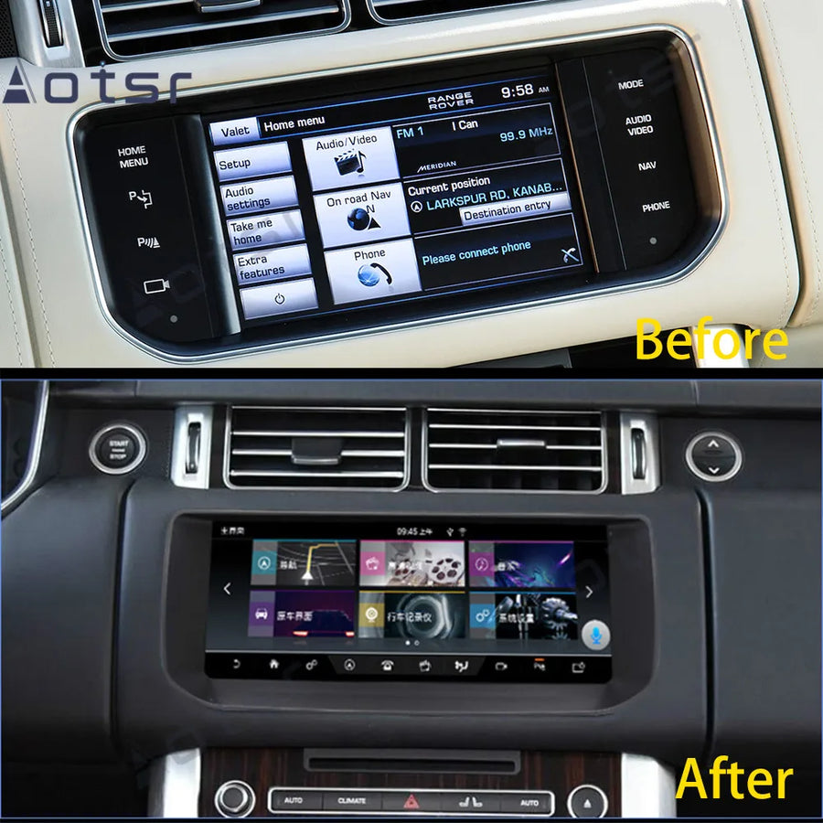 10.25" Android 13 GPS Navigation for Range Rover L405 2012–2018 Android Head Unit Aotsr 8G256G and 360Camera Eight Core