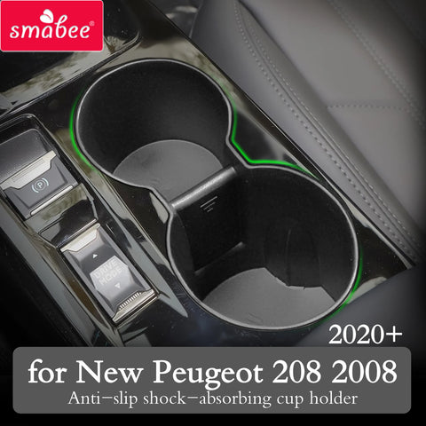 Cup Holder Protective Case Box for Peugeot 2008 e-2008 208 e-208 2019 - 2024 Car Interior Accessory | Cup Holder | Protector