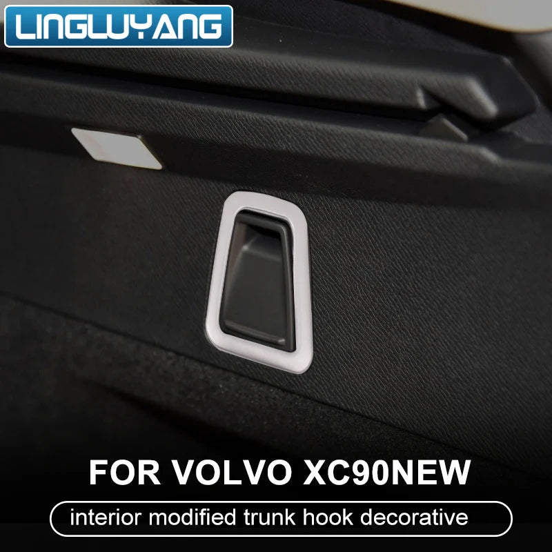 XC90 Trunk Hook Decorative Stickers for Volvo Car Interior Accessory LINGLUYANG