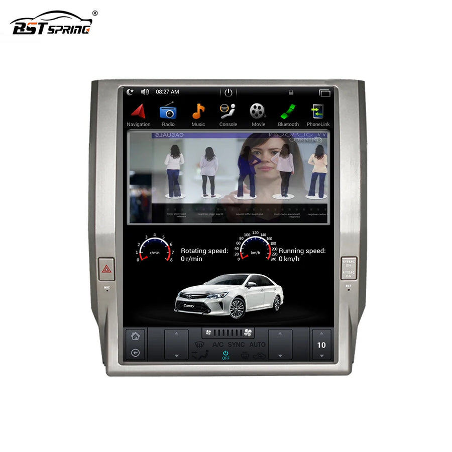 13.6in Vertical Android GPS Player for Toyota Tundra 2018-2020 Android Head Unit Bosstar 12.1" 128G 4 g