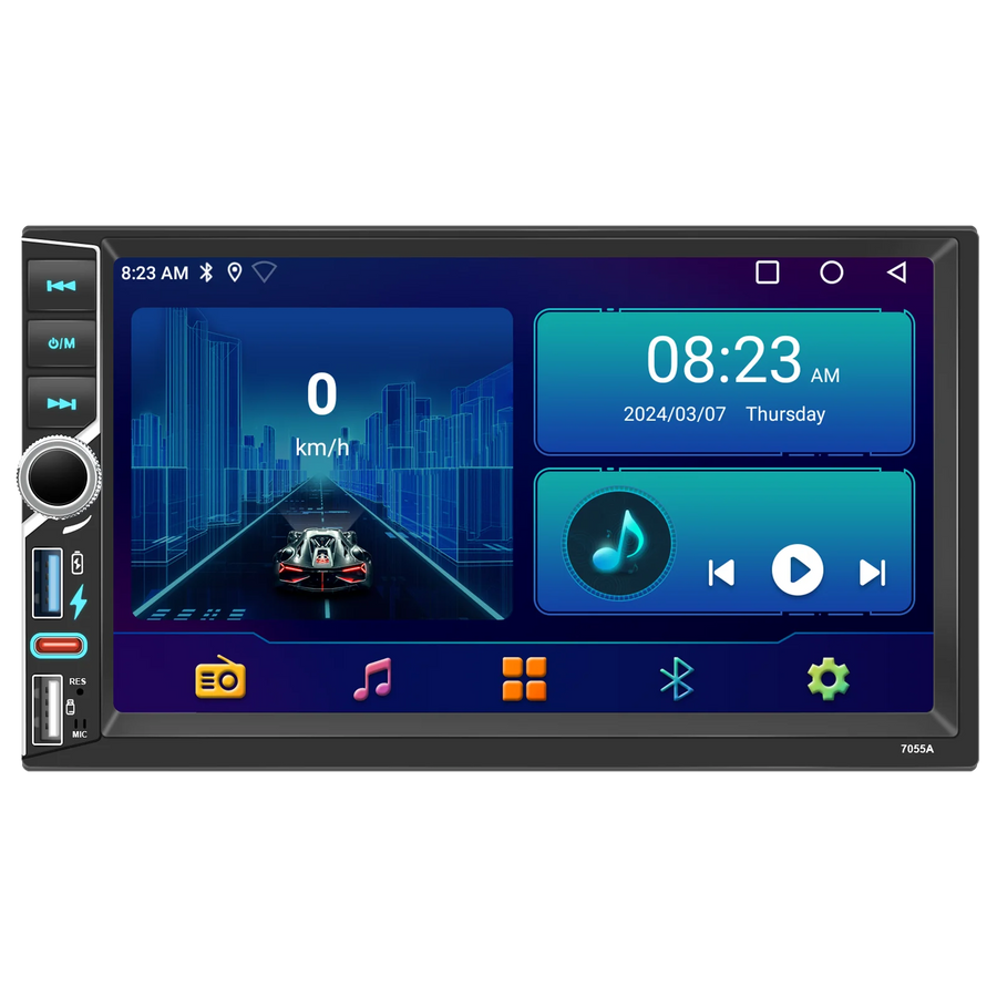 7 inch 1Din Car Stereo Apple CarPlay Android Auto Android Head Unit Bosstar 7" 4+64GB