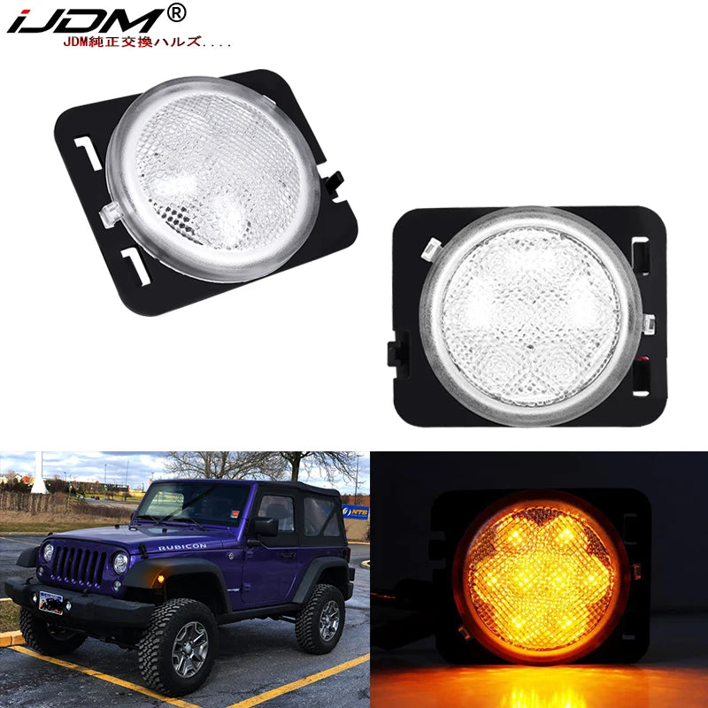 LED Side Markers for Jeep Wrangler JK 07-17 Car Interior Accessory iJDM
