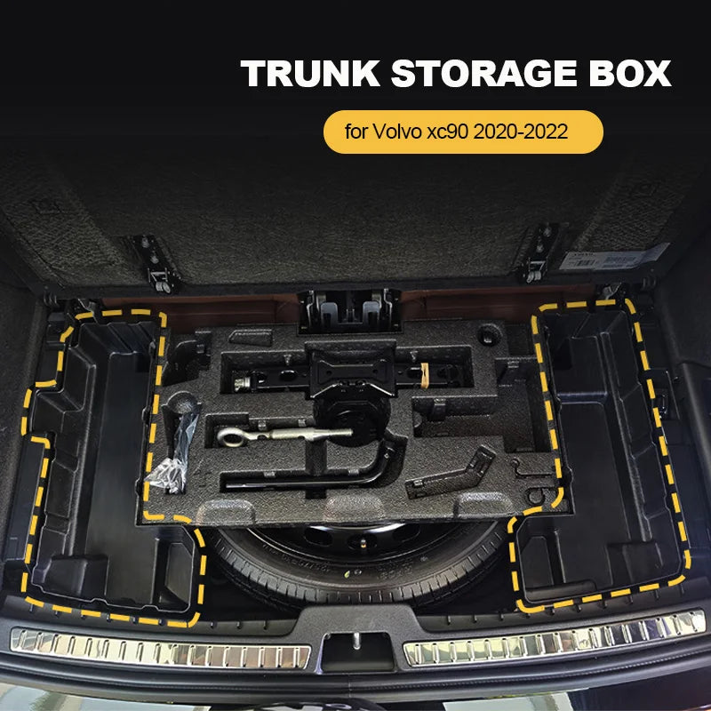 Trunk Storage Box ABS for Volvo XC90 2020-2025 Car Interior Accessory LINGLUYANG