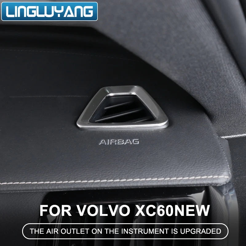 Stainless Steel Air Outlet Frame for Volvo XC60 LHD Car Interior Accessory LINGLUYANG