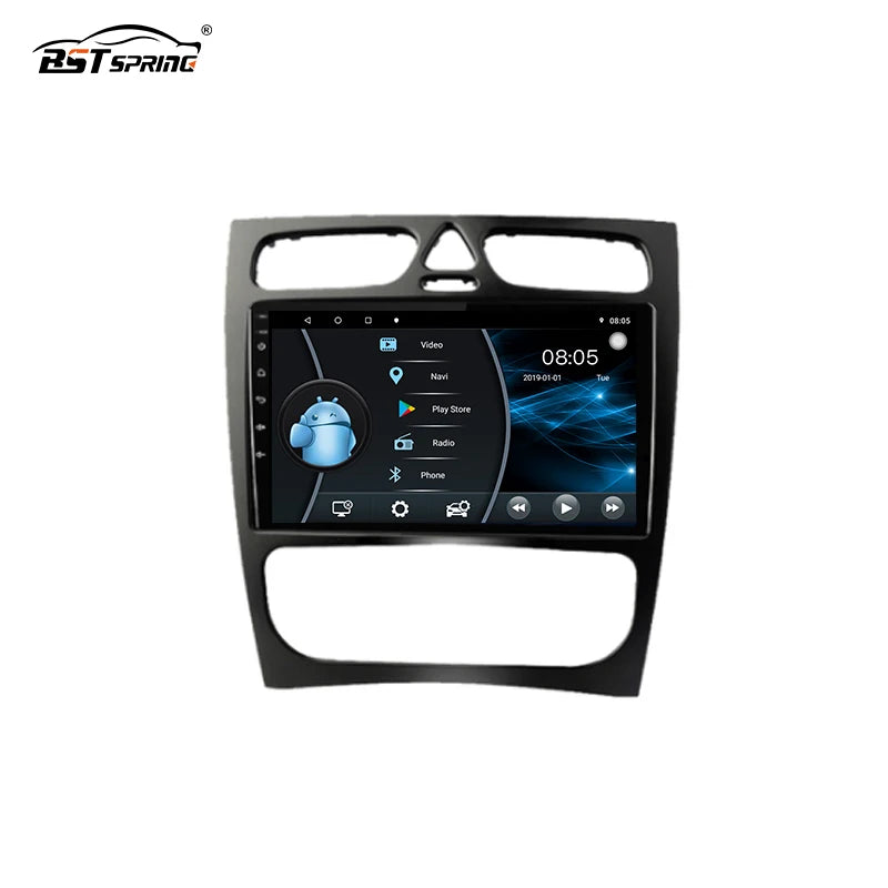 Android Head Unit GPS WiFi for Mercedes C Class 2002 Android Head Unit Bosstar 10.25“ 4core 2+32GB
