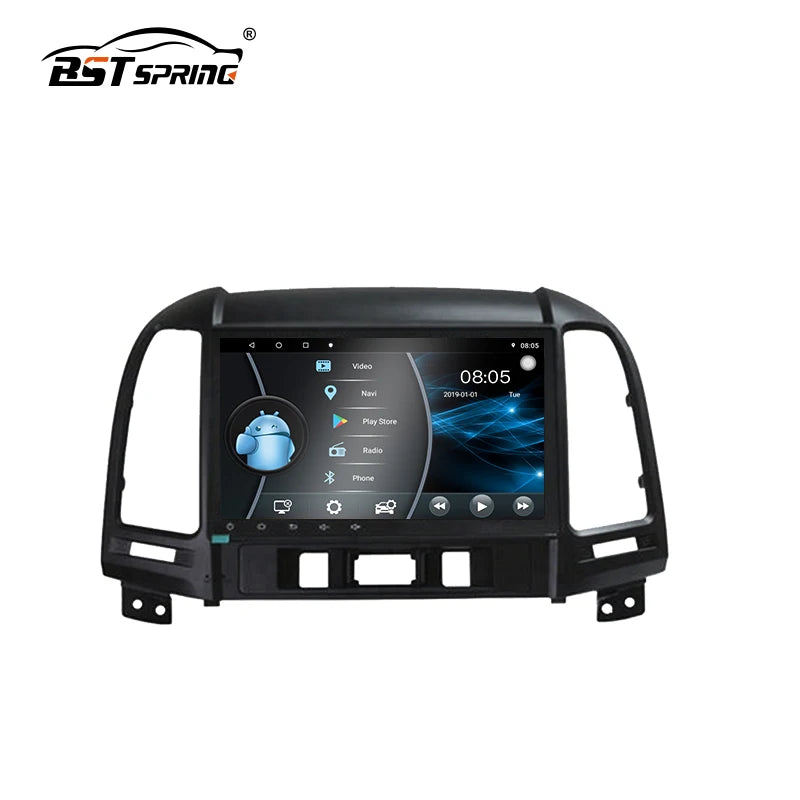 Android Head Unit GPS DVD for Hyundai Santa Fe 2005-2012 Android Head Unit BOSSTAR 9" 32 g 2 g