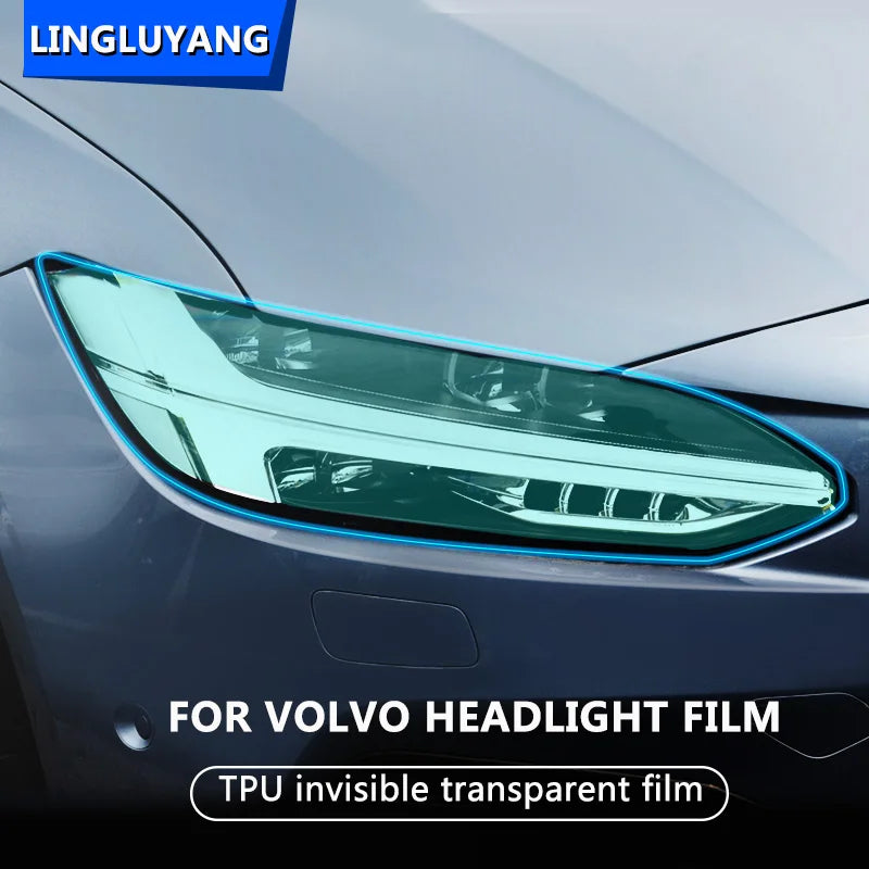 TPU Headlight Door Handle Protection Film for Volvo Car Interior Accessory LINGLUYANG