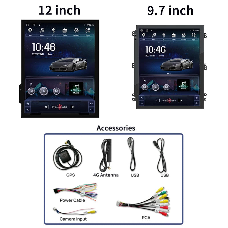 9.7" Android Vertical Screen Head Unit Universal GPS Android Head Unit Bosstar 9.7" TS10 4+64GB
