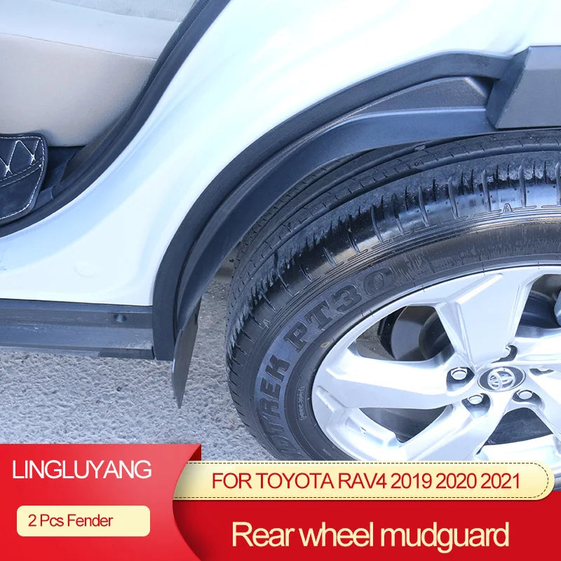 ABS Rear Fender Mudguards for Toyota RAV4 2019-2021 Car Interior Accessory LINGLUYANG