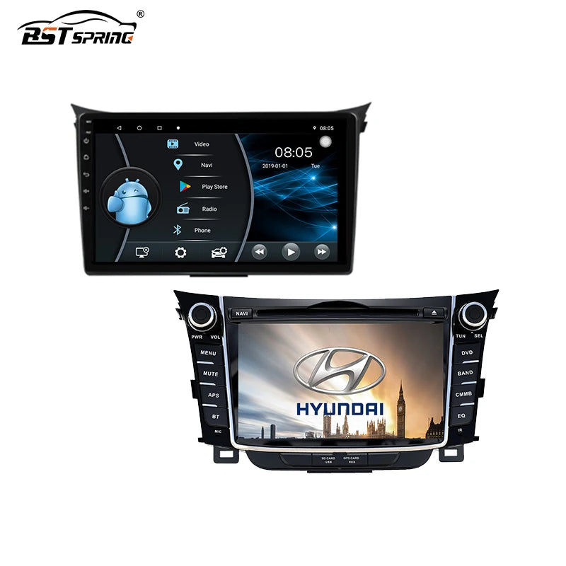 9" Android Head Unit for Hyundai i30 Elantra 12-16 Android Head Unit Bosstar 9" 1+16GB for Hyundai I30 Elantra GT 2012-2016