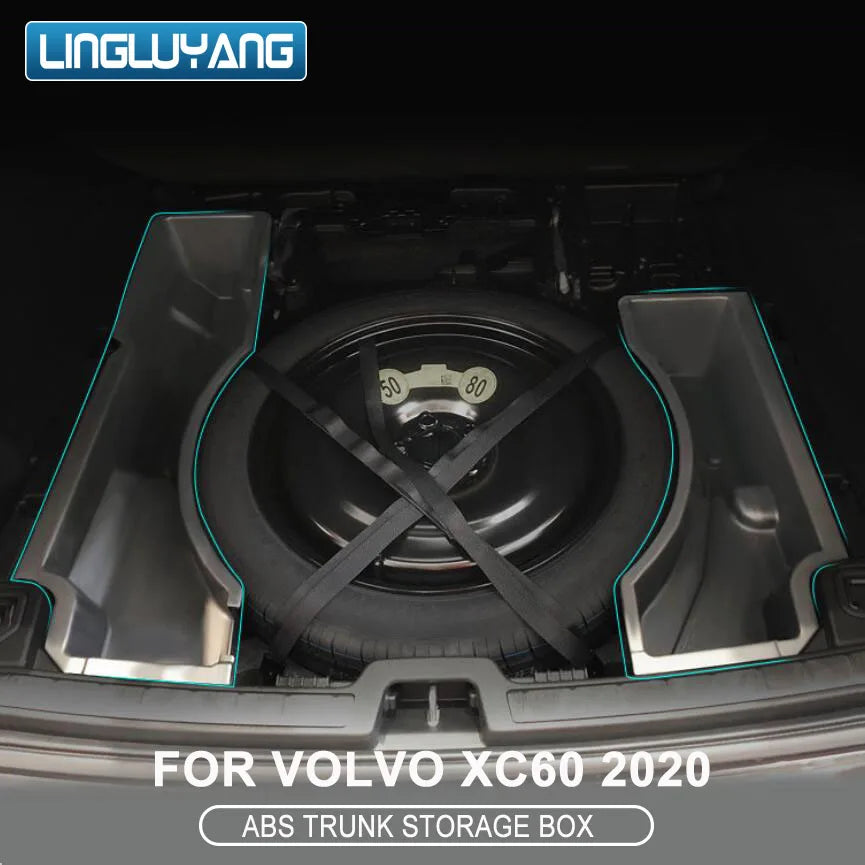 Trunk Storage Box Flocking for Volvo XC60 2018-23 Car Interior Accessory LINGLUYANG