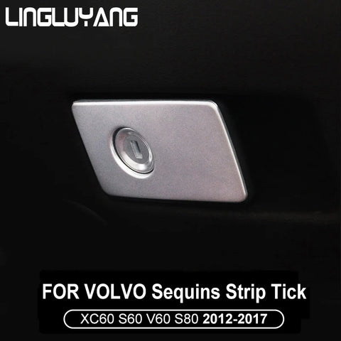 Chrome Glovebox Trim for Volvo XC60 S60 2012-2017 Car Interior Accessory LINGLUYANG
