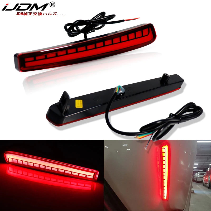 LED Rear Bumper Reflector Lights For Toyota Corolla LED Ambient Light iJDM