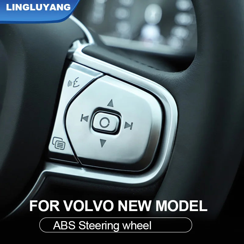 Steering Wheel Button Trim Decal for Volvo XC90 Car Interior Accessory LINGLUYANG