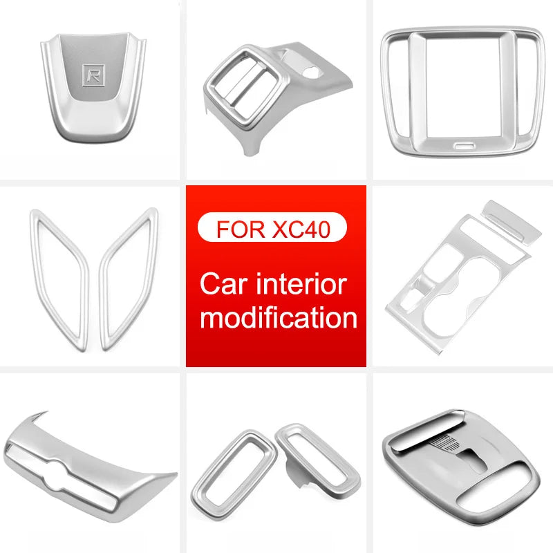 Center Console Trim Frame for Volvo XC40 C40 Car Interior Accessory LINGLUYANG