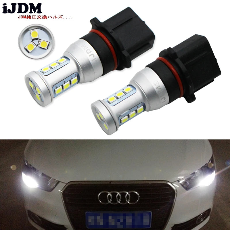 P13W Error Free LED Bulbs For Audi A4 Q5 2008-2012 Car Interior Accessory iJDM Red
