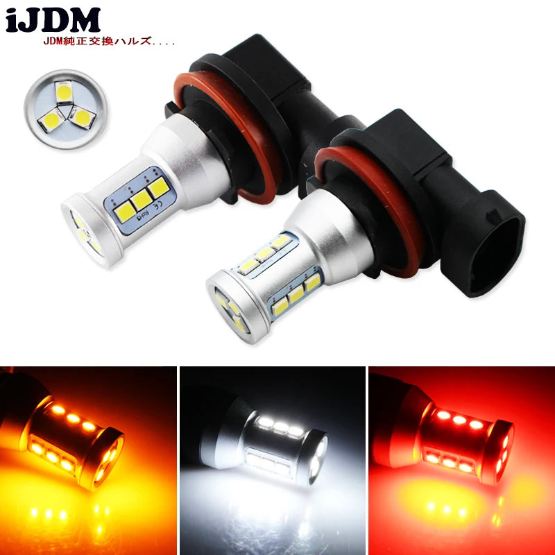 H11 H8 H9 LED Fog Light Bulbs High Power Universal Car Interior Accessory iJDM Red H8 H9 H11 H16(JP)