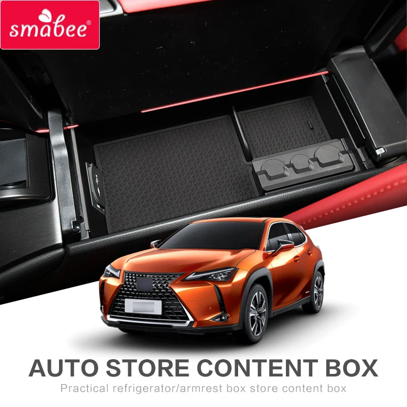 Lexus UX ZA10 UX200 UX250h 2019-2021 Car Armrest Storage Box Interior Accessories Stowing Tidying Organizer BLACK Car Interio