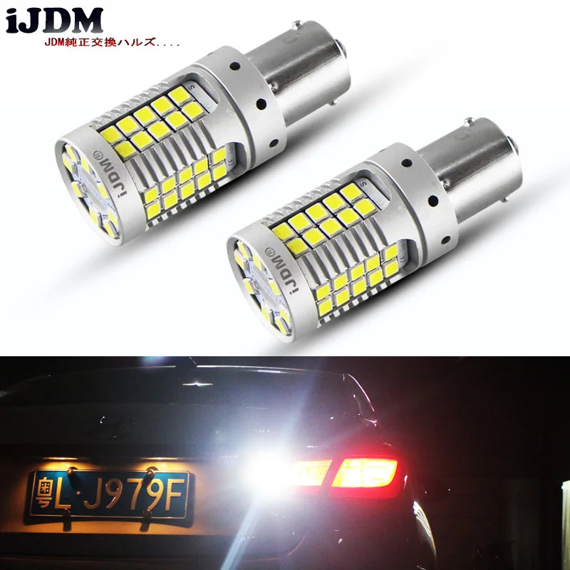 LED Light 1156/3156/7440 Bulbs Error-Free for Universal 12V LED Ambient Light iJDM WHITE 1156 P21W
