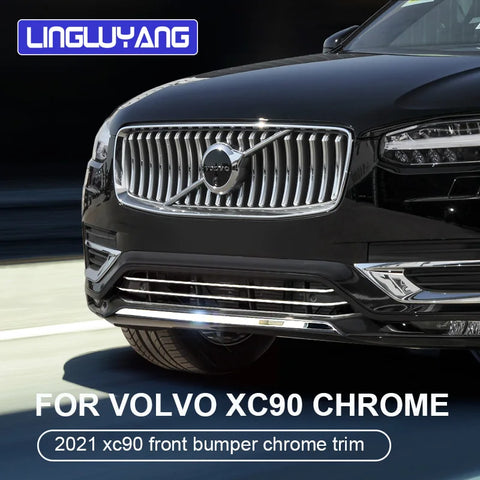 Chrome Bumper Lip Trim for Volvo XC90 2020-2025 Car Interior Accessory LINGLUYANG