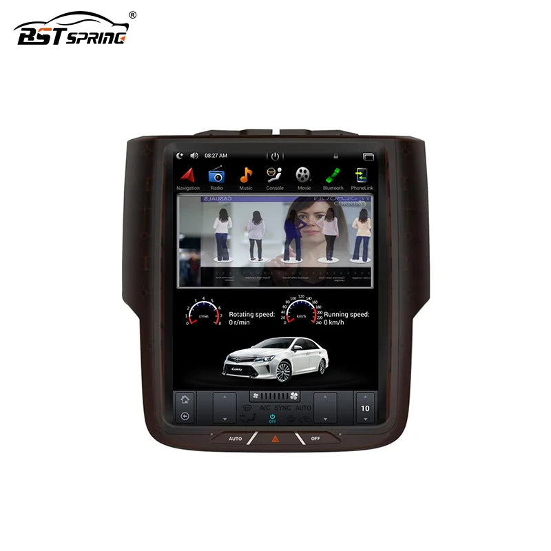 Tesla Style Vertical Screen for Dodge RAM 1500 Android Head Unit Bosstar 10.4'' 128G 4 g
