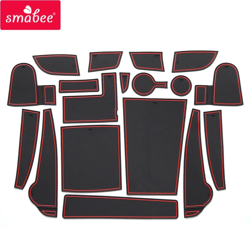 Car Gate Slot Cup Mat for Hyundai Kona EV 2020-2022 Car Interior Accessory SMABEE