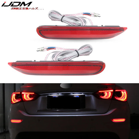 LED Bumper Reflector Lights for Infiniti Q50 Nissan Car Interior Accessory iJDM