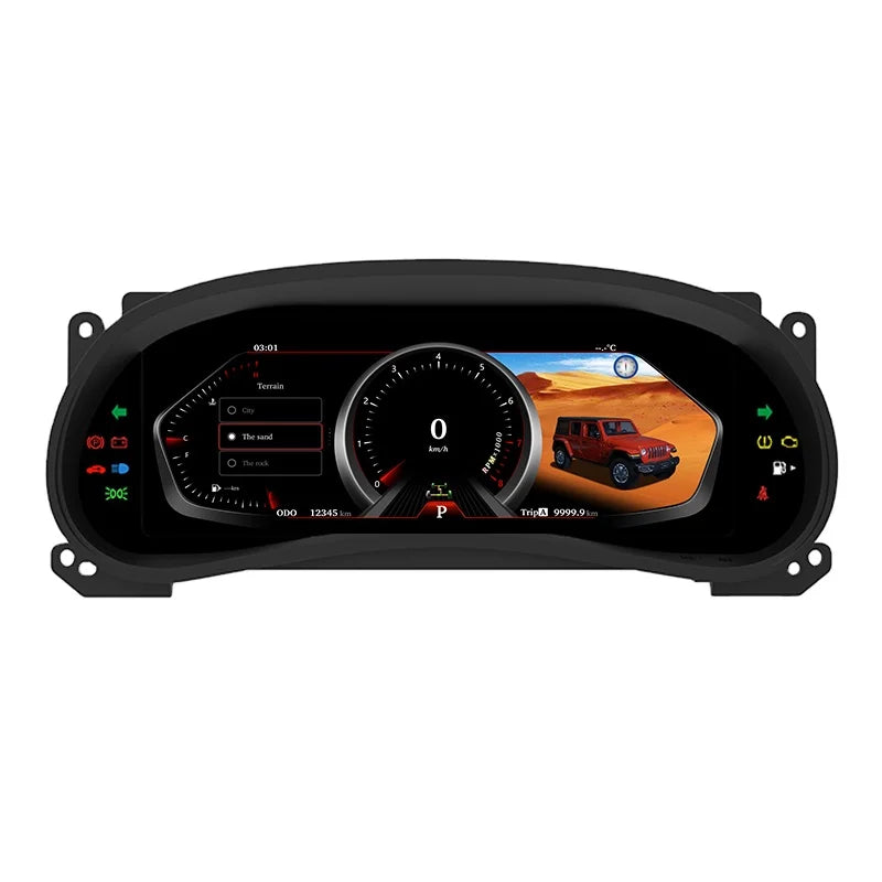12.3" Digital Speedometer Cluster for Jeep Wrangler 2011-2017 Car Interior Accessory Bosstar Default Title