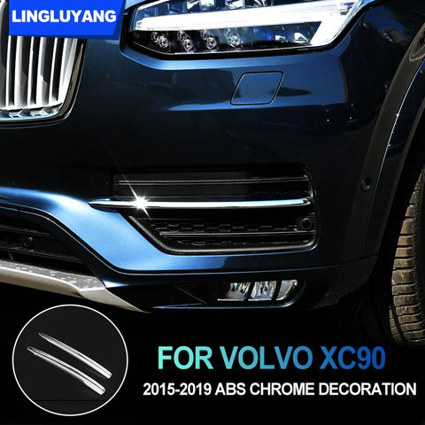 Chrome Fog Lamp Cover for Volvo XC90 2016 Car Interior Accessory LINGLUYANG