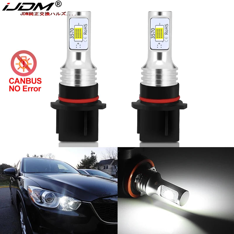 P13W LED DRL Driving Light Bulbs Mazda CX-5 2013-2015 LED Ambient Light iJDM Crystal blue