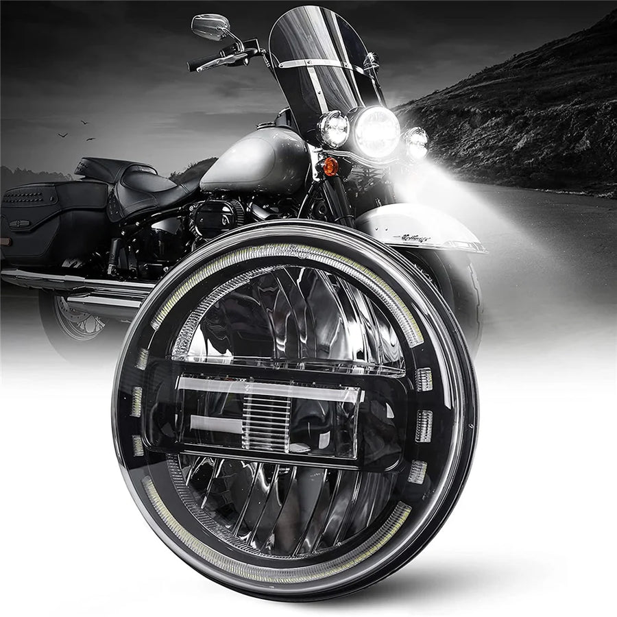 7 Inch Led Headlight Motorcycle For Harley Davidson Sportster Led Front Head Light 7 Inch for Lada Niva 4x4 Offroad UAZ 12V 2
