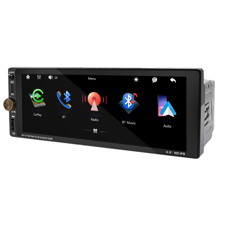 Single Din Car Stereo CarPlay Android Auto Android Head Unit OEM 6.86" No MP5