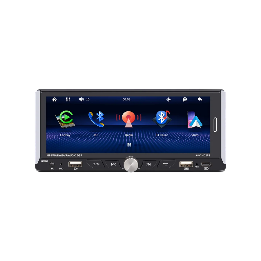 1DIN Android Head Unit 6.86 inch with CarPlay Android Head Unit Bosstar 6.9inch 6280w