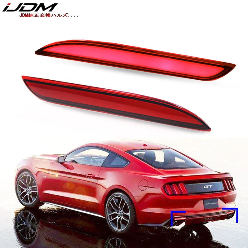 Rear Bumper 3D Optic LED Lights for Ford Mustang 2015-2017 Car Interior Accessory iJDM