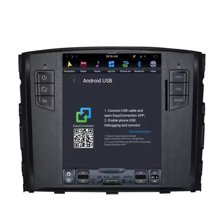 Tesla Vertical Screen Android GPS for Pajero V97 2006+ Android Head Unit Bosstar 10.4" 4 G 64G