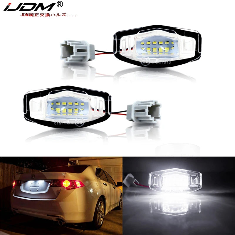 Error Free LED License Plate Lights for Honda Acura LED Ambient Light iJDM WHITE