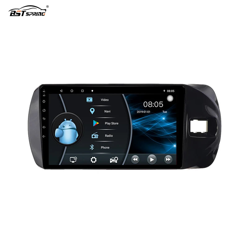 Android Head Unit GPS Navigation for Toyota Vitz 2014-2019 Android Head Unit Bosstar 9" 32 g 4 g